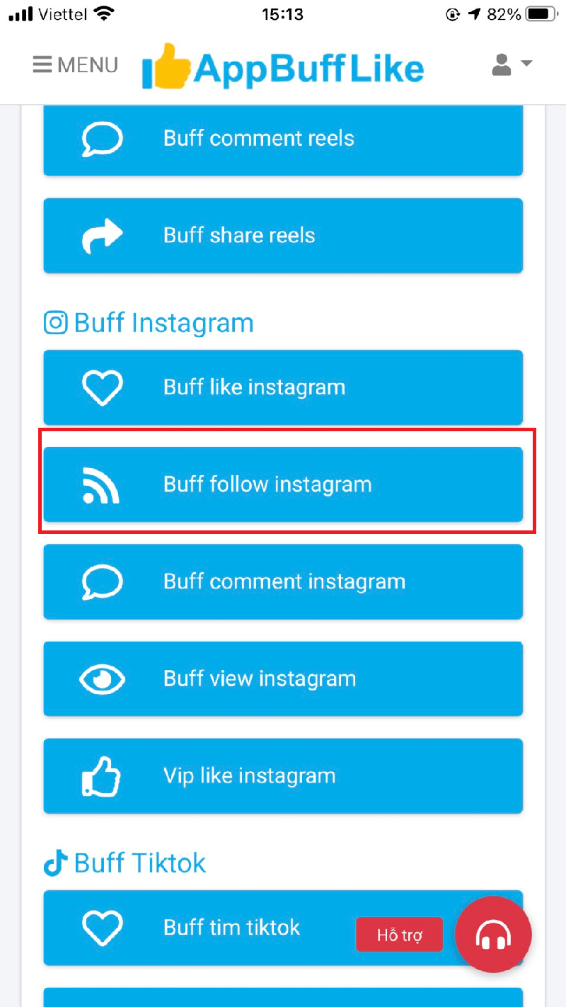 Dịch vụ buff follow instagram