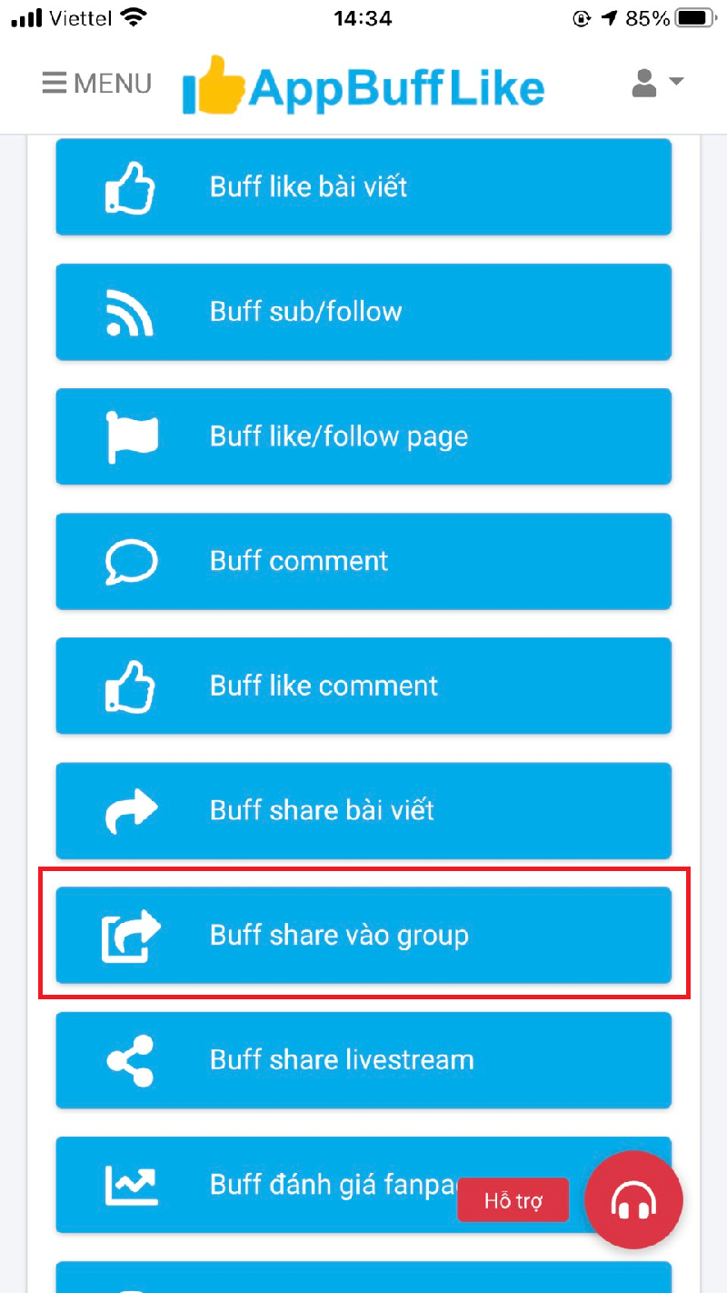 Dịch vụ buff share bài viết group facebook