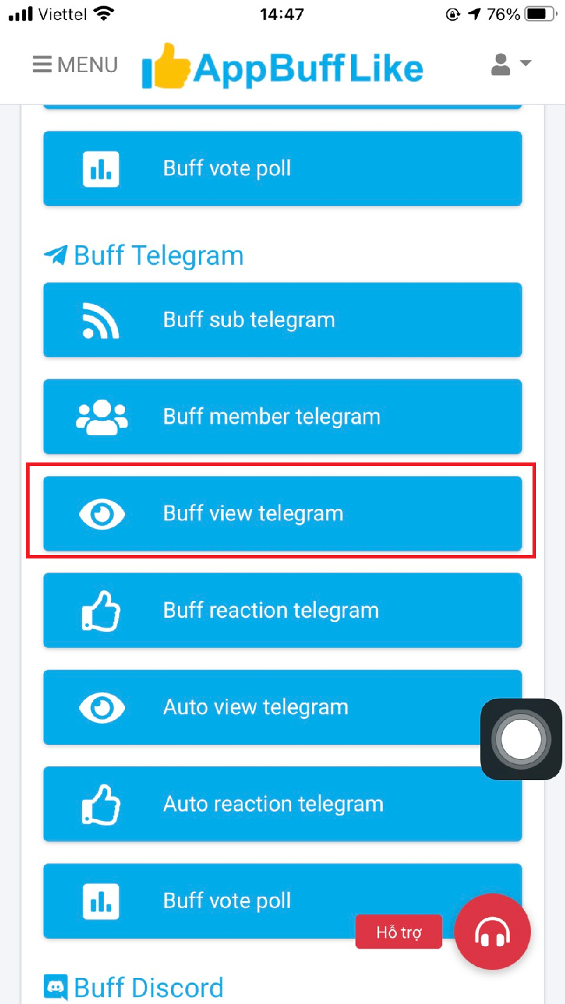 Dịch vụ buff view telegram