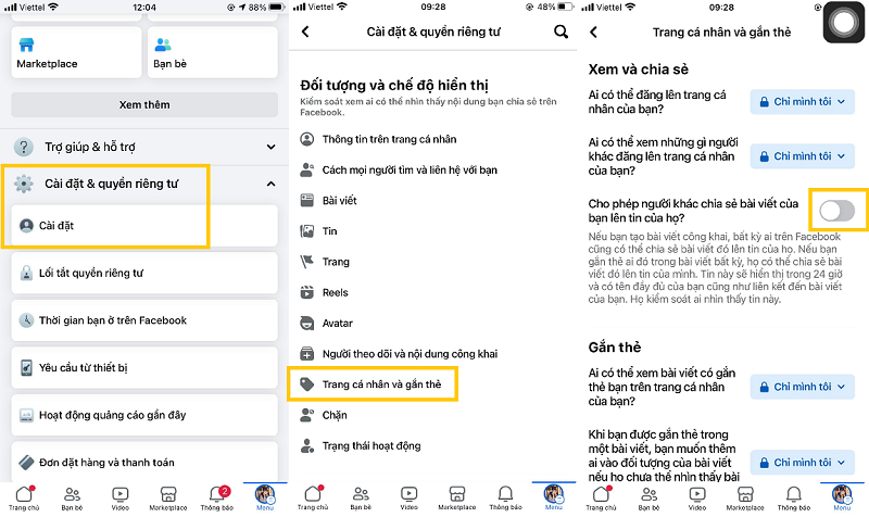 bật nút share trên facebook cá nhân 