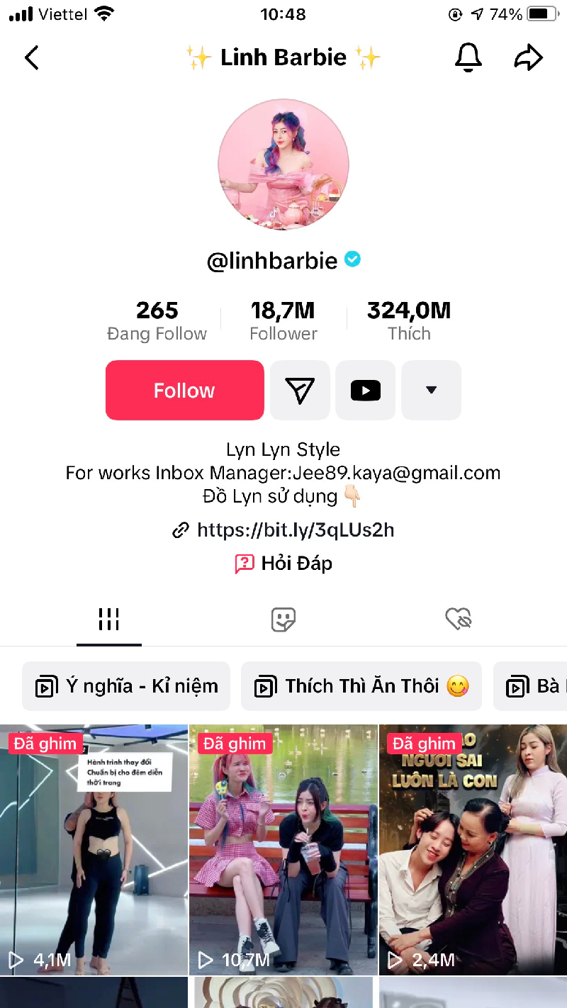Tiktoker Linh barbie